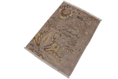 handmade Modern Kafkaz Gold Gold Hand Knotted RECTANGLE 100% WOOL area rug 2' x 3'