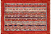 9x12 hand knotted vegetable dyed Shawl wool rug in red - Boho Chic Shawl Will