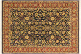 handmade Traditional Blue Red Hand Knotted RECTANGLE 100% WOOL area rug 4' x 6'