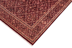 handmade Transitional Nadeem Aubergine Aubergine Hand Knotted RECTANGLE 100% WOOL area rug 8x10