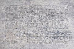 handmade Transitional Vintage Gray Blue Machine Made RECTANGLE POLYESTER area rug 9x12