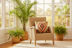 Boho Chic Turkish Alica Hand Woven Kilim Throw Pillow