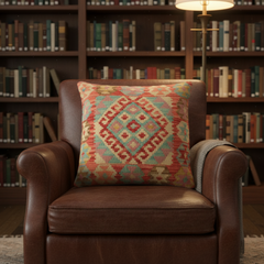 Shabby Chic Turkish Cowan Hand Woven Kilim Pillow