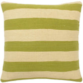 handmade Modern Beige Green Hand-Woven SQUARE 100% WOOL Pillow