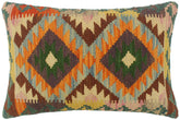 handmade Tribal Rust Blue Hand-Woven RECTANGLE 100% WOOL Pillow