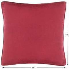 handmade Pillow Red Red Hand-Woven SQUARE VELVET pillow