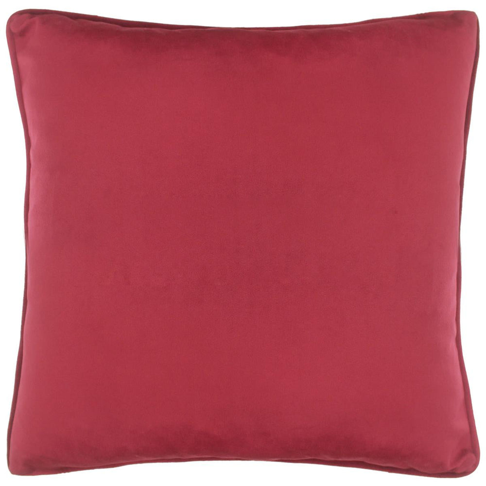 handmade Pillow Red Red Hand-Woven SQUARE VELVET pillow