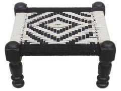 handmade Settees Beige Black Hand-made SQUARE WOOD