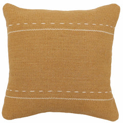 handmade Modern Pillow Brown Beige Hand-Woven SQUARE 100% WOOL Hand woven turkish pillow 2 x 2