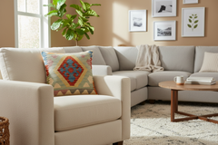Bohemian Browning Turkish Hand-Woven Kilim Pillow