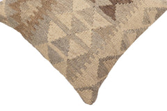 handmade Traditional Pillow Beige Gray Hand-Woven SQUARE 100% WOOL Hand woven turkish pillow2 x 2
