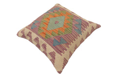 handmade Traditional Pillow Purple Blue Hand-Woven SQUARE 100% WOOL Hand woven turkish pillow PILLOW