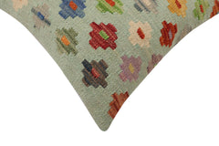 handmade Traditional Pillow Blue Rust Hand-Woven SQUARE 100% WOOL Hand woven turkish pillow PILLOW