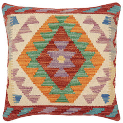 handmade Traditional Pillow Red Beige Hand-Woven SQUARE 100% WOOL Hand woven turkish pillow PILLOW