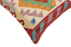 handmade Traditional Pillow Red Beige Hand-Woven SQUARE 100% WOOL Hand woven turkish pillow PILLOW