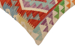 handmade Traditional Pillow Rust Blue Hand-Woven SQUARE 100% WOOL Hand woven turkish pillow PILLOW