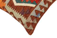 handmade Traditional Pillow Brown Rust Hand-Woven SQUARE 100% WOOL Hand woven turkish pillow PILLOW