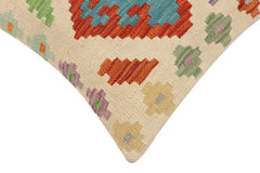 handmade Traditional Pillow Beige Rust Hand-Woven SQUARE 100% WOOL Hand woven turkish pillow2 x 2