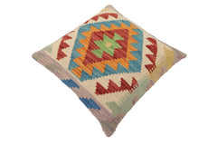 handmade Traditional Pillow Red Rust Hand-Woven SQUARE 100% WOOL Hand woven turkish pillow2 x 2
