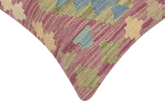 handmade Traditional Pillow Purple Blue Hand-Woven SQUARE 100% WOOL Hand woven turkish pillow 3 x 5