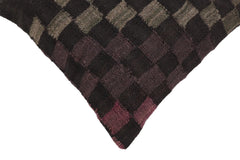 handmade Traditional Pillow Black Green Hand-Woven SQUARE 100% WOOL Hand woven turkish pillow2 x 2