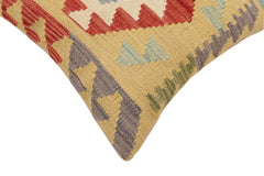 handmade Traditional Pillow Gold Red Hand-Woven SQUARE 100% WOOL Hand woven turkish pillow PILLOW