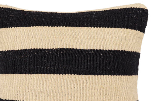 handmade Modern Pillow Beige Black Hand-Woven SQUARE 100% WOOL Hand woven turkish pillow 2 x 2
