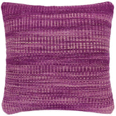 handmade Modern Pillow Purple Beige Hand-Woven SQUARE 100% WOOL Hand woven turkish pillow 2 x 2