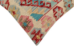 handmade Traditional Pillow Beige Red Hand-Woven SQUARE 100% WOOL Hand woven turkish pillow2 x 2