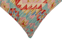 handmade Traditional Pillow Red Blue Hand-Woven SQUARE 100% WOOL Hand woven turkish pillow 2 x 2