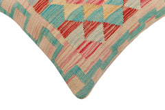 handmade Traditional Pillow Rust Blue Hand-Woven SQUARE 100% WOOL Hand woven turkish pillow 2 x 2