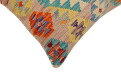 handmade Traditional Pillow Rust Blue Hand-Woven SQUARE 100% WOOL Hand woven turkish pillow 2 x 2