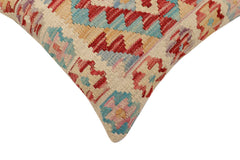 handmade Traditional Pillow Red Blue Hand-Woven SQUARE 100% WOOL Hand woven turkish pillow 2 x 2
