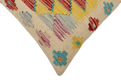 handmade Traditional Pillow Beige Rust Hand-Woven SQUARE 100% WOOL Hand woven turkish pillow2 x 2