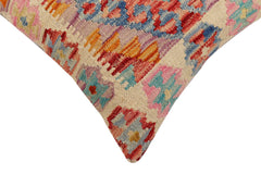 handmade Traditional Pillow Rust Blue Hand-Woven SQUARE 100% WOOL Hand woven turkish pillow 2 x 2