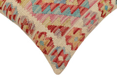 handmade Traditional Pillow Rust Blue Hand-Woven SQUARE 100% WOOL Hand woven turkish pillow2 x 2