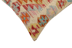 handmade Traditional Pillow Beige Rust Hand-Woven SQUARE 100% WOOL Hand woven turkish pillow 2 x 2