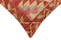 handmade Traditional Pillow Rust Beige Hand-Woven SQUARE 100% WOOL Hand woven turkish pillow2 x 2