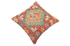 handmade Traditional Pillow Red Blue Hand-Woven SQUARE 100% WOOL Hand woven turkish pillow2 x 2