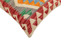 handmade Traditional Pillow Red Blue Hand-Woven SQUARE 100% WOOL Hand woven turkish pillow2 x 2