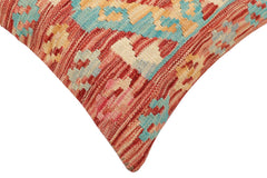 handmade Traditional Pillow Rust Blue Hand-made SQUARE 100% WOOL Hand woven turkish pillow2 x 2