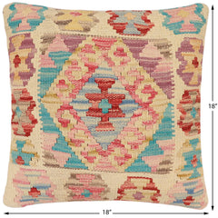 handmade Traditional Pillow Red Blue Hand-made SQUARE 100% WOOL Hand woven turkish pillow2 x 2