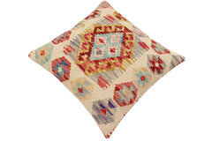 handmade Traditional Pillow Red Blue Hand-made SQUARE 100% WOOL Hand woven turkish pillow 2 x 2