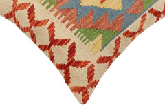 handmade Traditional Pillow Rust Blue Hand-made SQUARE 100% WOOL Hand woven turkish pillow 2 x 2