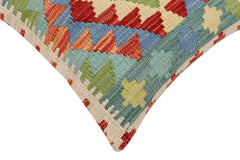 handmade Traditional Pillow Rust Blue Hand-Woven SQUARE 100% WOOL Hand woven turkish pillow2 x 2