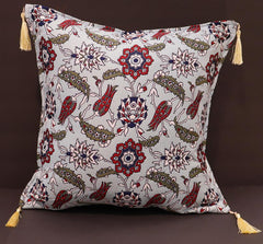 handmade Geometric Pillow Blue Red Handmade RECTANGLE throw pillow 2X2