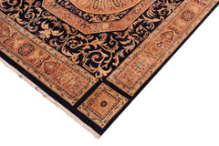 handmade Traditional Tamour Blue Tan Hand Knotted RECTANGLE 100% WOOL area rug 8x11