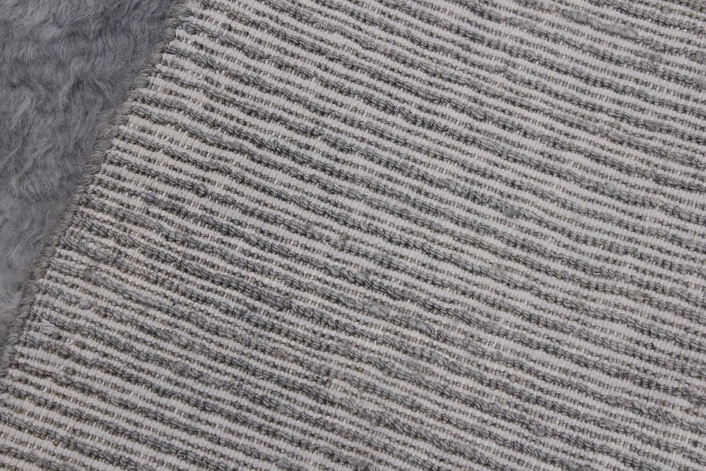 handmade Modern Moroccan Gray Black Hand Knotted RECTANGLE 100% WOOL area rug 8' x 11'