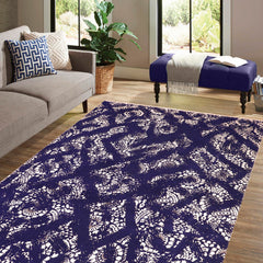 handmade Modern Abstract Blue Ivory Hand Knotted RECTANGLE WOOL&SILK area rug 8' x 10'