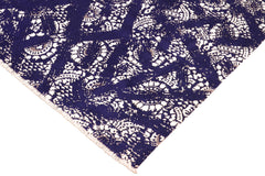 handmade Modern Abstract Blue Ivory Hand Knotted RECTANGLE WOOL&SILK area rug 8' x 10'